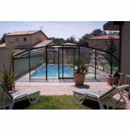 Abri piscine haut adossé - amovible et motorisé avec rail breveté_2