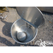 Bac de lancement 240 L - demi-couvercle et flotteur - N° ARTICLE : BNC052_1
