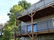 Garde-corps aluminium avec barreaux verticaux - Teinte RAL au choix - Profils mains courantes et lisses percées_1