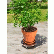 Support à roulettes - Flora Roll Strong - 40 cm - bois très résistant_1