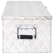 Vidaxl boîte de rangement argenté 80x39x30 cm aluminium 152252_1