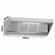 Hotte murale inox 1m80 avec moteur, régulateur, filtre et éclairage | Profondeur 900 mm_1