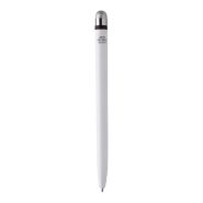 Stylo bille twist antibactérien avec stylet - plastique blanc - encre bleue_1