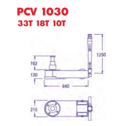 Cric hydropneumatique ultra bas, 3 pistons 33t/18t/10t - pasquin - pcv 1030_1