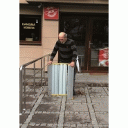 Rampe d'accès aluminium pliante - largeur 80 cm, longueur 100 cm - PMR - capacité 350 kg - bordure chasse-roue_1