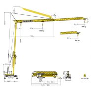 Grue mobile avec châssis à essieu tandem et freinage ABS