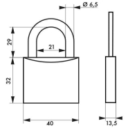 Cadenas à clé Thirard - Aluminium coloré vert 40 mm - Double arage et garantie 10 ans_1
