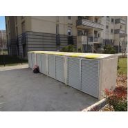 Abri robuste en panneaux de béton préfabriqués pour bacs à déchets