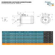 Moteur électrique monophasé 220V 3kW - 1500 tr/min - Bride B5 - Cemer MY - Condensateur permanent_1
