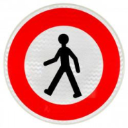Panneau d'interdiction B9A - Accès interdit aux piétons_1