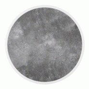 Plateau de table extérieur rond en verre trempé effet pierre foncée bord blanc 580mm | Bolero - DL488_1