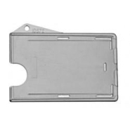 Porte-badge porte clé - Lot de 100 - Polycarbonate rigide anti-UV - Pour carte 54x86 mm - Réf IDS72_1