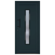 Vidaxl porte d'entrée anthracite 98x208 cm pvc 3157086_1