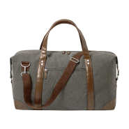 Sac de sport en toile - compartiment zippé - poche frontale - bandoulière réglable - gris foncé - 670 gr_1