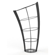 Corbeille Vigipirate sur pied 110L Gris Manganèse - ELICE - Référence 56315 et 56317 - Fabrication française, Matière recyclable_2