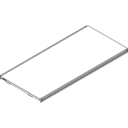 Tablette métal monobloc 1000x570mm - Ligne économique Shelving 50 pour gondole S50_1