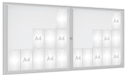 Vitrine d'affichage extérieure anodisé 75 - de 8 à 30 A4 - Plexi chocs ou Verre sécurisé - Système d'ouverture réversible ou double battant - Kit éclairage LED en option_1