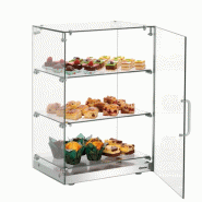 Vitrine neutre à poser - 3 niveaux - 405 mm - Inox et verre | Bartscher - 700357_1