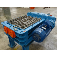 Broyeur bi-arbre très compact avec faible nombre de tours 10-12 rpm pour Plastique, Bois, Papier/carton, Câbles électriques, Déchets urbains -  TBS_1