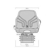 Siège de tracteur - Grammer AG - Compacto Basic XS PVC - course de la suspension : 60 mm - 55080_1
