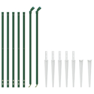 Vidaxl clôture à mailles losangées avec piquet d'ancrage vert 1,1x10 m 153922_1