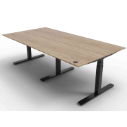 Bureau motorisé MEETDESK - idéal pour réunions dynamiques - Hauteur ajustable 65 à 130 cm - 2 moteurs - Garantie 5 ans_1