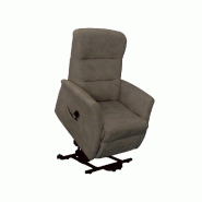 Fauteuil relax releveur électrique Mios bi-moteur - tissu brun taupé - confort compact et adaptable_1