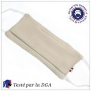 Masque en tissu VDM - filtration garantie 50 lavages - beige - certifié DGA - ultra-réspirant et écologique_1