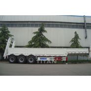 Tridem essieu semi-remorque porte-engins TITAN - PTC 60 tonnes - 3 essieux, structure robuste en acier_1