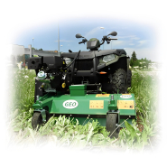 Équipement pour quad avec hauteur de coupe réglable