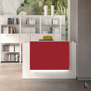 Bureau réception Z2 - Officity - 166, Blanc, Rouge R3000_0
