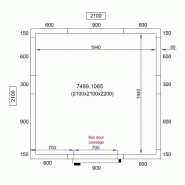 Chambre froide négative 2100X2100X2200 - 80mm Pro Line Combisteel_1