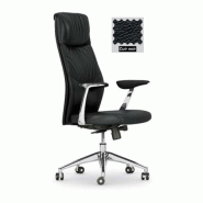 Fauteuil de Direction cuir VIC - Mobel Linea - cuir noir_1