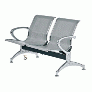 Poutre d'accueil Design en métal Yoni. - 2 places_1