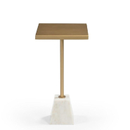 Présentoir Minea white pied en marbre 25x25x50cm_1