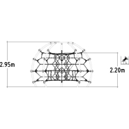 Structures de cordage architecturales - scellement béton rouge - réf 8074955 - HAGS_1