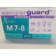 Boite de 200 Gants taille M 7-8 nitrile Semperguard Xtra Lite_1