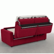 Canapé convertible Midnight Express - Matelas 16 cm - Couchage 140 cm - Tissu NEO Rouge - Fabrication italienne_1
