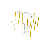 Her-04 - Équipements de street workout - Herkules - Station avec barres à pompes, tractions et échelles_1