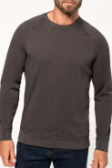 Sweat-shirt col rond homme - Réf: WK402 - 100% coton, molleton gratté 3 fils - Disponible jusqu'à 5XL_1