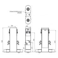 Gitane - borne de distribution d'énergie fixe en inox 316L 3mm - Escaflux_1