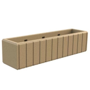 Jardinière Heba en polyéthylène moyenne densité (MDPE) 100 % recyclable - anti-U.V., anti-graffitis, sans entretien - 50 cm, 200 cm, courbe 45°_1