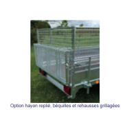 Remorque PTC 750 kg avec flèche en Vé et roue jockey télescopique