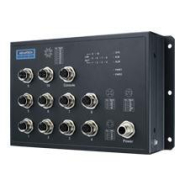 Switch ethernet EN50155 Administrable - 8 ports 10/100Mbps + 2 ports 10/100/1000Mbps M12, 24/48V - Référence: EKI-9510E-2GML-AE_1