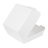 Boîte hamburger carton ondulé THE PACK nano micro 13x12,5x6.2cm blanche - par 50_1