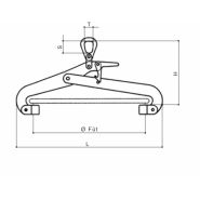 Pince de levage vertical AG_PSF pour fûts en acier fermés - CMU 550 kg - Verrouillage semi-automatique_1