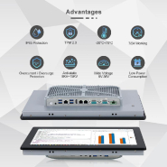 Panel PC industriel fanless 15,6 pouces Full HD Intel Core 12e génération - EVI-156WAC-12th avec façade IP66 et mémoire DDR5_1