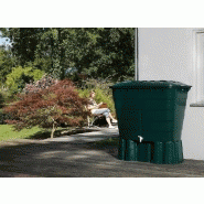 Cuve rectangulaire 520l vert avec couvercle et robinet pe