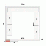 Kit de rayonnage pour Chambres Froides Négatives Tefcold CRNF3030_1