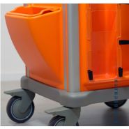 Chariot d'urgence modulaire PERSOLIFE 400 - 9 modules, plan de travail ABS antichoc, capacité 300 kg_1